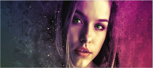 Kobieta na kolorowym tle